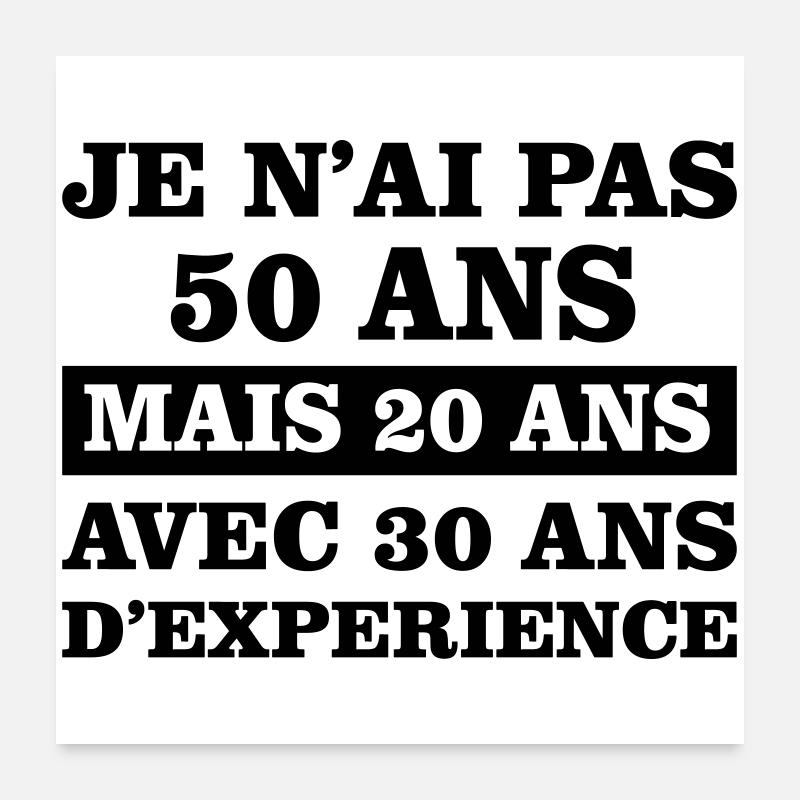 50 ans Poster 60 x 60 cm
