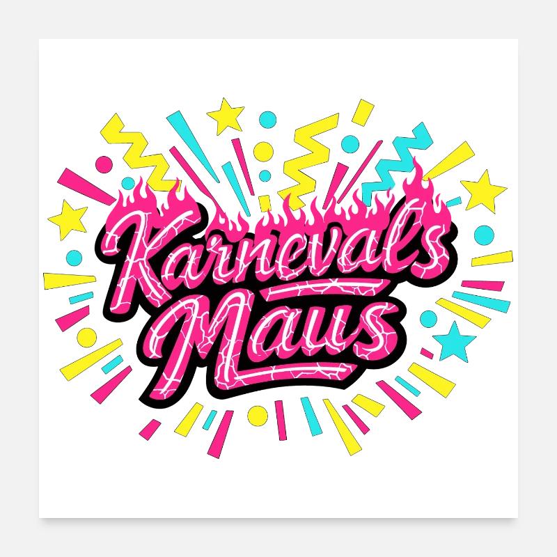 Souris de Carnaval - Cadeau de Carnaval Poster 60 x 60 cm