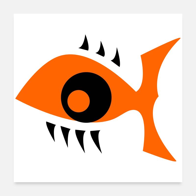 Poisson-œil - Augenfisch Poster 60 x 60 cm