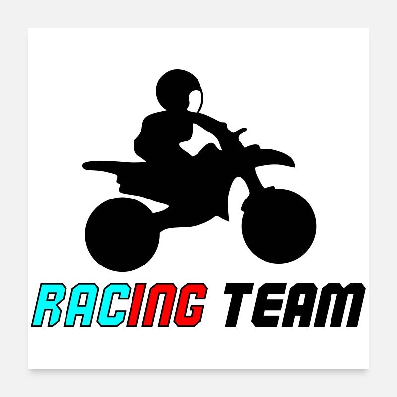 Racing Neon Typo Sprint Poster 60x60 cm