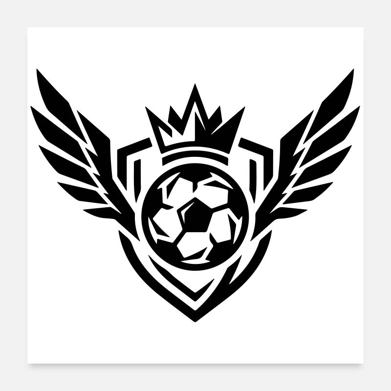 Fussball Wappen Poster 60x60 cm