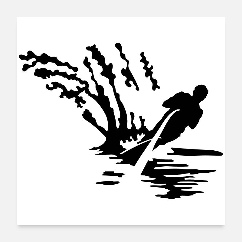ski nautique Poster 60 x 60 cm