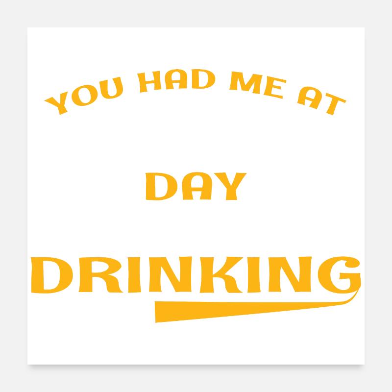 Trinken am Tag Poster 60x60 cm