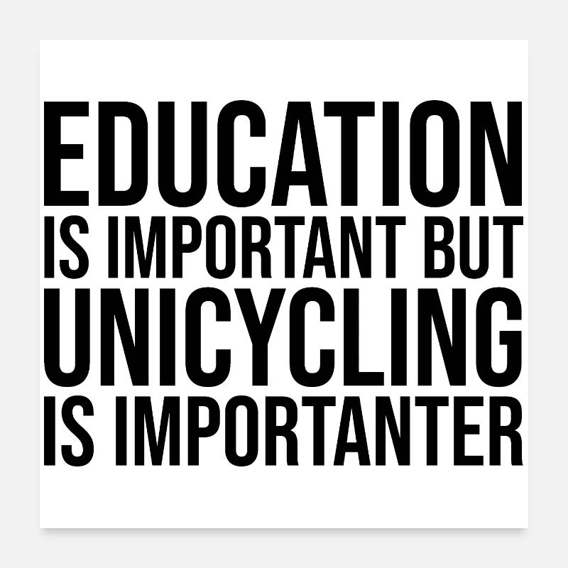 Unicycle Poster 24" x 24" (60x60 cm)