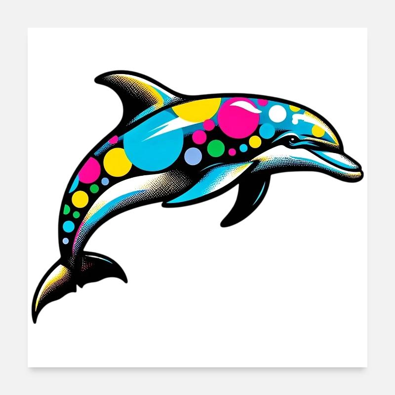 Dauphin Poster 60 x 60 cm