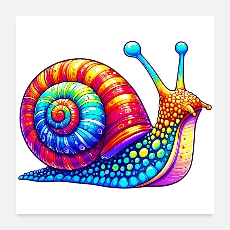 Schnecke Poster 60x60 cm