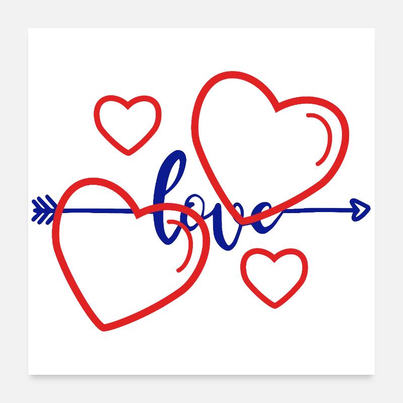 Heart and love Poster 24" x 24" (60x60 cm)