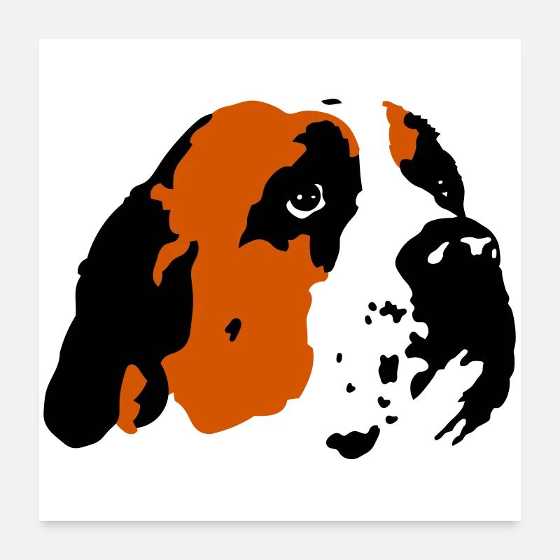 St. Bernard Dog Poster 24" x 24" (60x60 cm)