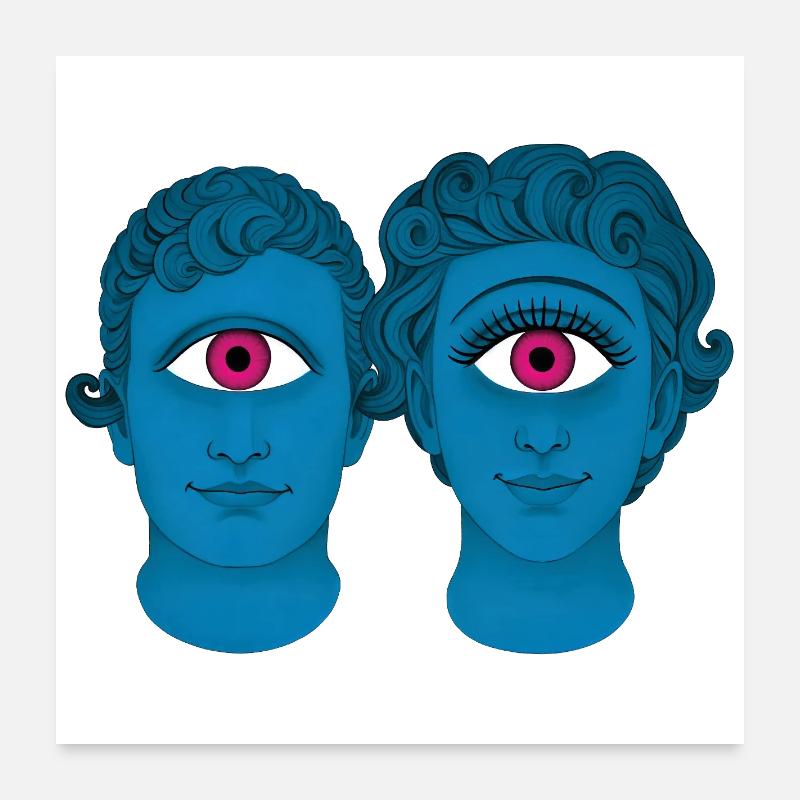 CYCLOPS IN LOVE - nice people Poster 60 x 60 cm