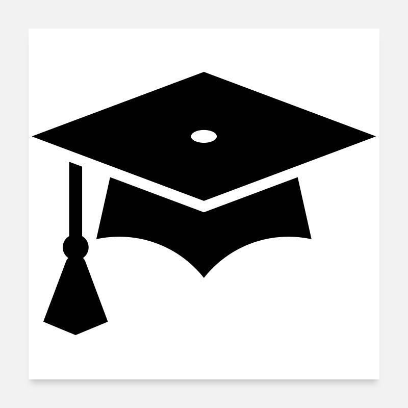 Abi, Graduation Cap, College hut, Schulabschluss Poster 60x60 cm