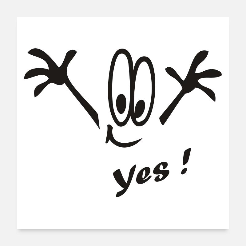 Yes ! Comic Poster 60x60 cm