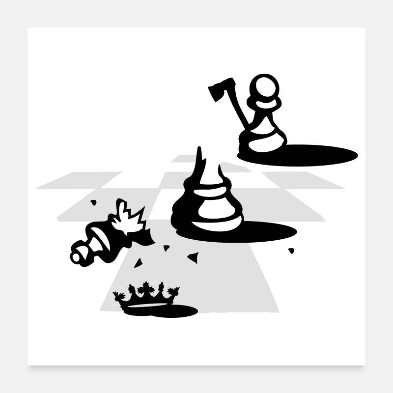 schachmatt Poster 24" x 24" (60x60 cm)