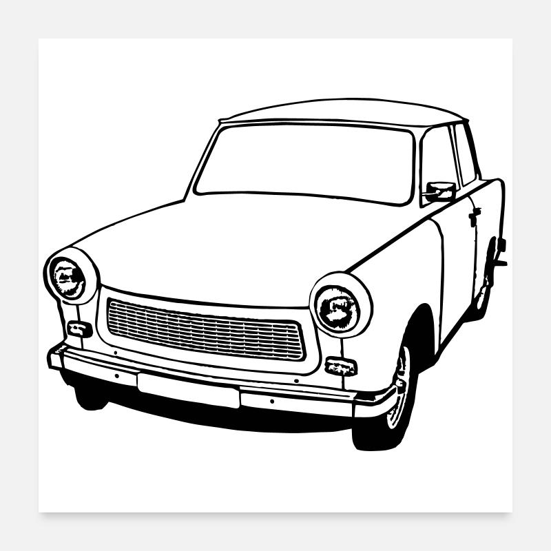 , Ostalgie , DDR Kult , Oldtimer (25) - Poster 60x60 cm - Weiß
