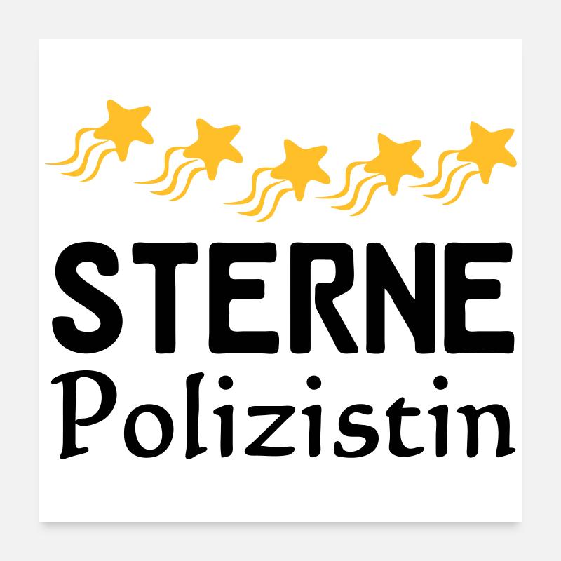 Sterne Polizistin Geschenk Poster 60x60 cm