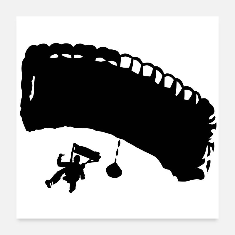 Fallschirm Poster 60x60 cm