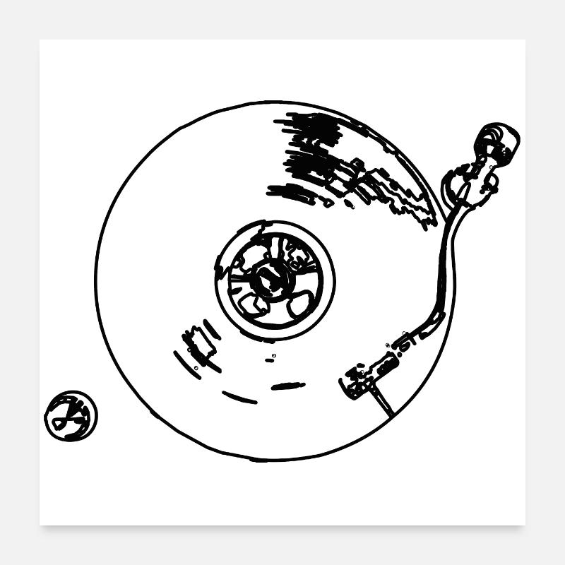 Électrophone Poster 60 x 60 cm