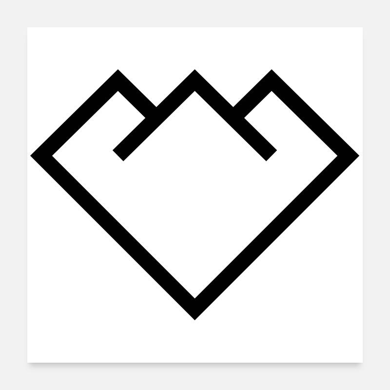 Berg Poster 60x60 cm