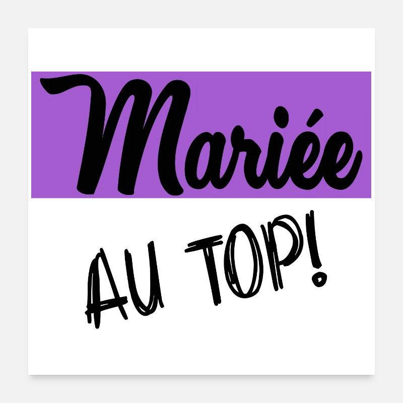 FUTURE MARIEE. EVJF. MARIEE. TEAM. TEAM MARIEE - Poster 60 x 60 cm - blanc