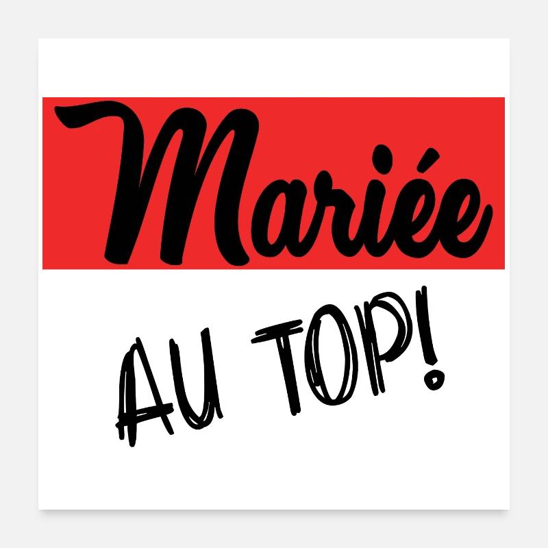 EVJF. MARIEE. TEAM. TEAM MARIEE. FUTURE MARIEE Poster 60 x 60 cm