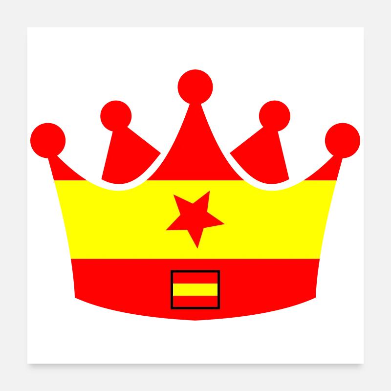 Spanien Krone Poster 60x60 cm