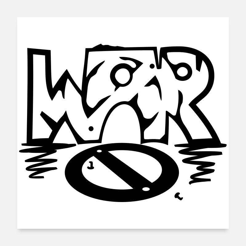 WAR / (No) war Poster 24" x 24" (60x60 cm)