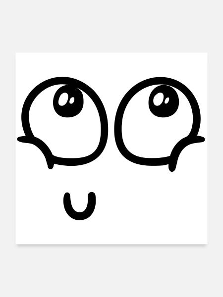 Joy overload - Poster 60x60 cm - Weiß - Vorne
