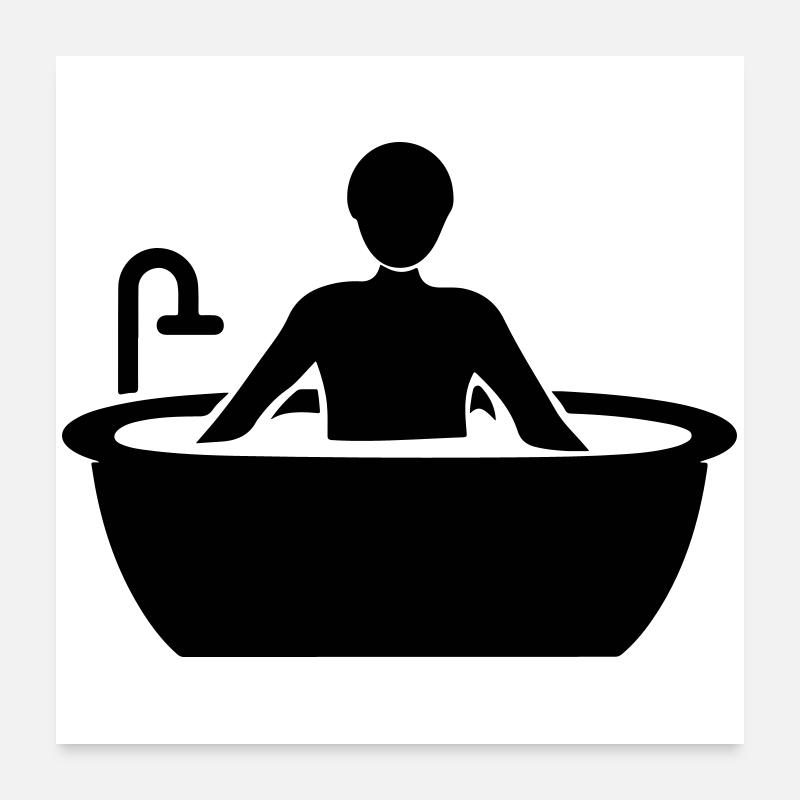Baignoire Poster 60 x 60 cm