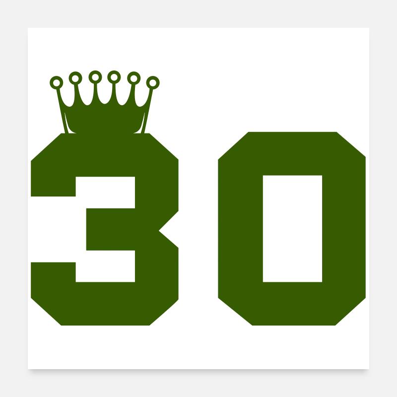 30 Couronne Poster 60 x 60 cm