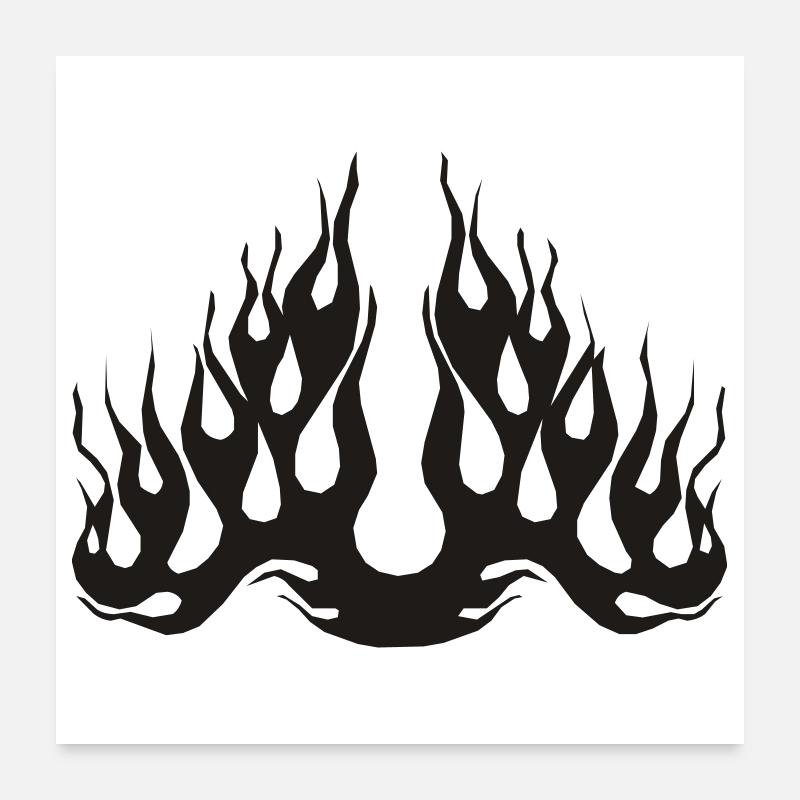 Flamme Poster 60 x 60 cm