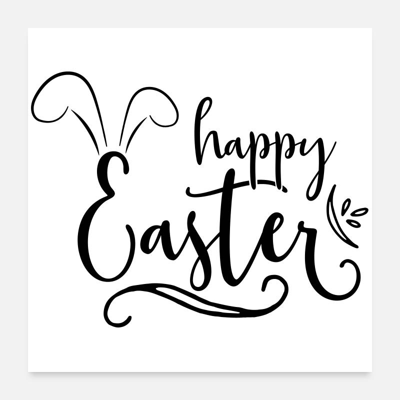 Frohe Ostern Poster 60x60 cm