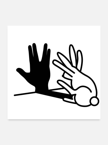 Canine Shadow Hand Volcanic Greeting trekkie - Poster 24" x 24" (60x60 cm) - white - Front
