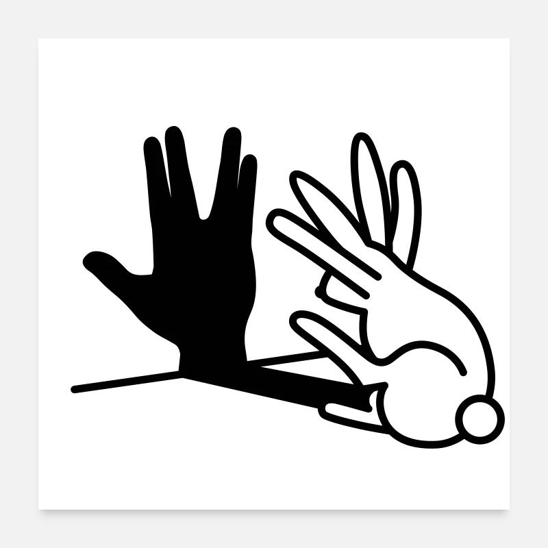 Canine Shadow Hand Volcanic Greeting trekkie Poster 24" x 24" (60x60 cm)