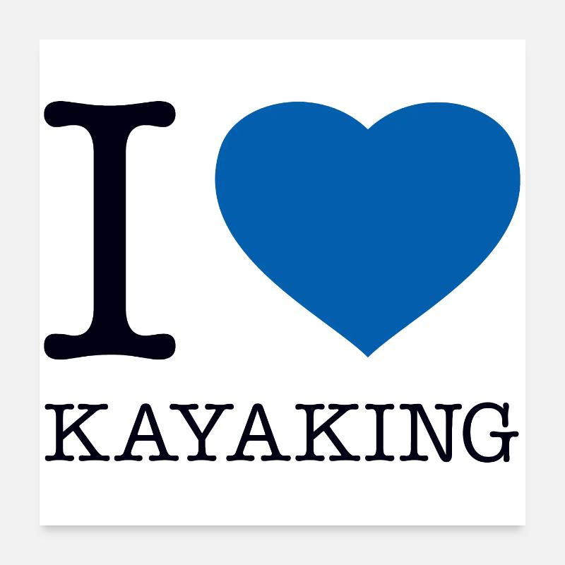 J’ADORE KAYAK Kayak Paddle Poster 60 x 60 cm