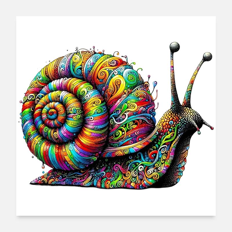 Escargot Poster 60 x 60 cm