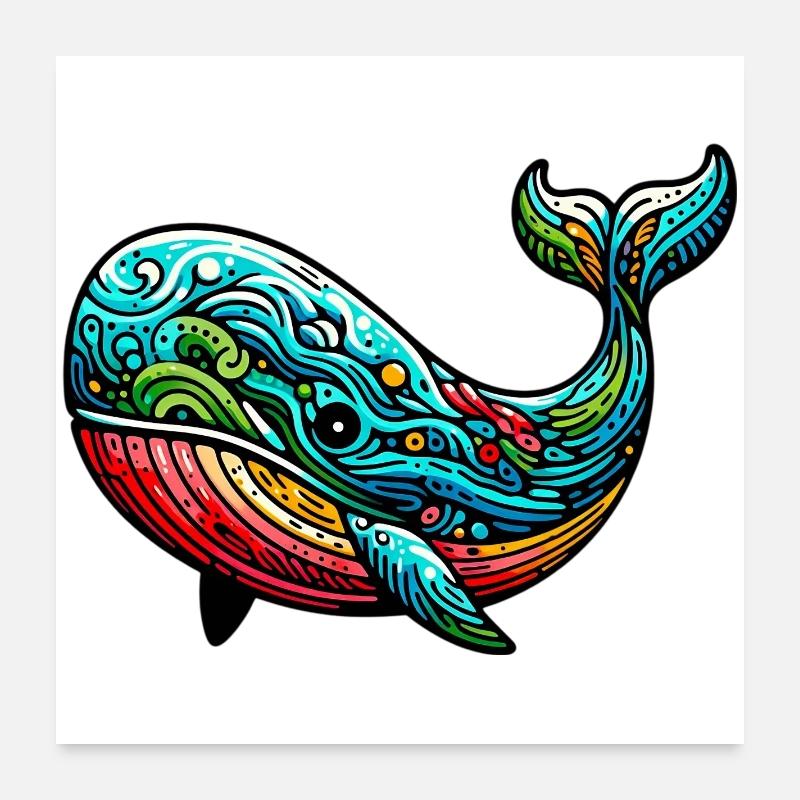 Wal - Poster 60x60 cm - Weiß