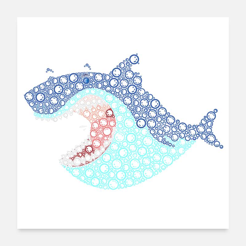 VSP Bubble Shark Poster 60 x 60 cm