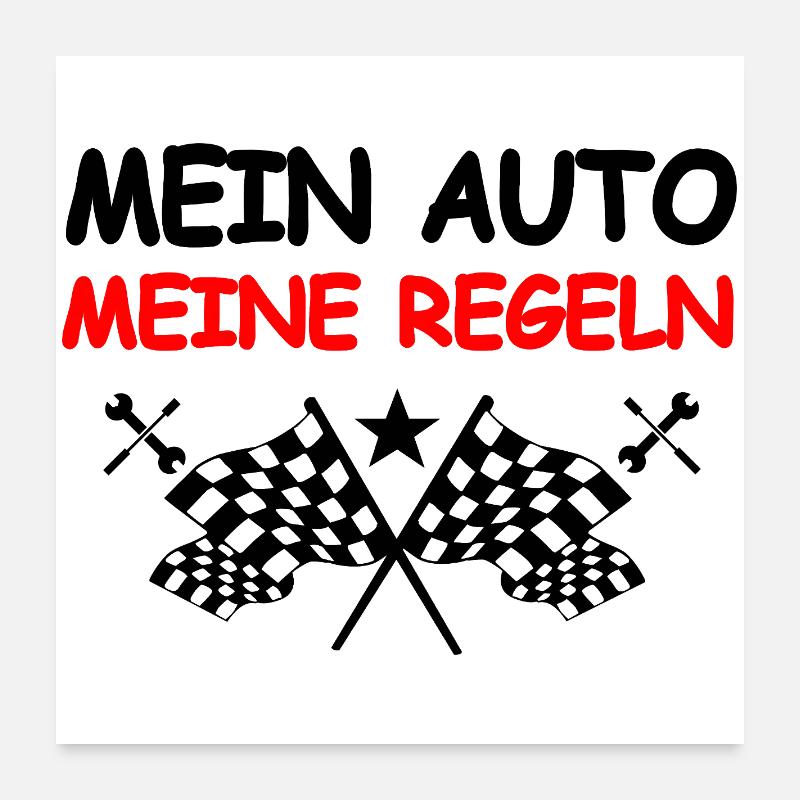 Voiture Poster 60 x 60 cm