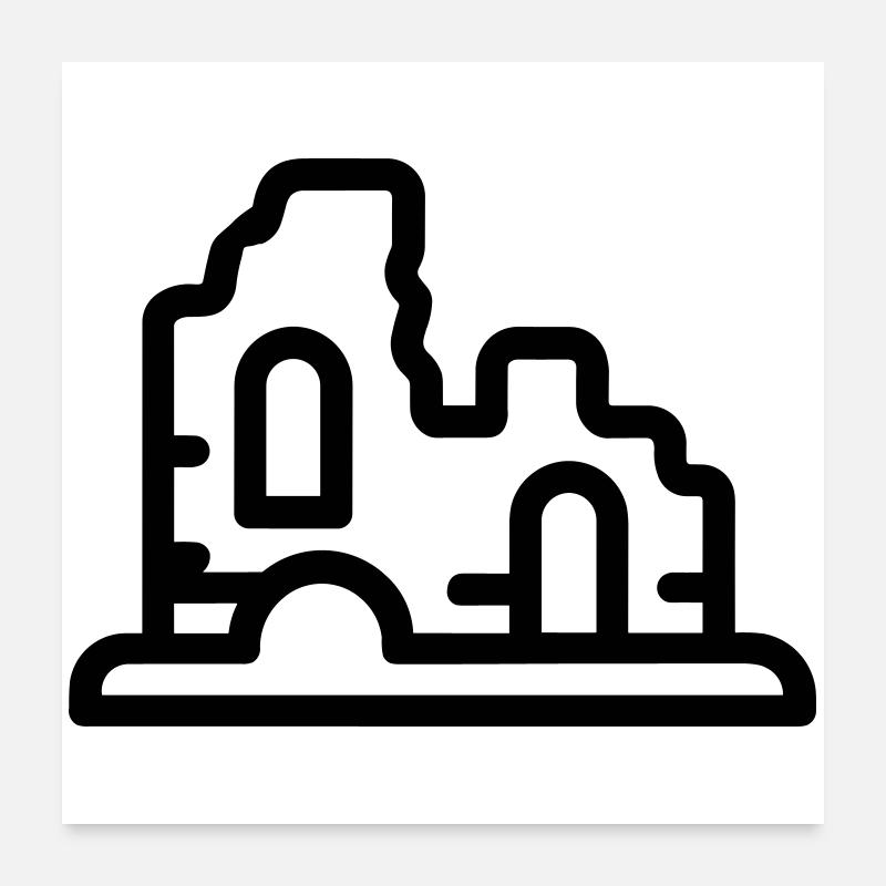 ruins Poster 24" x 24" (60x60 cm)
