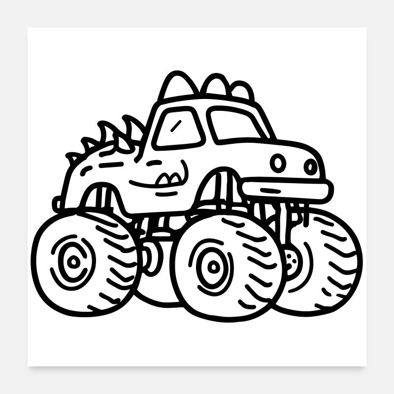 Monstertruck Poster 60x60 cm
