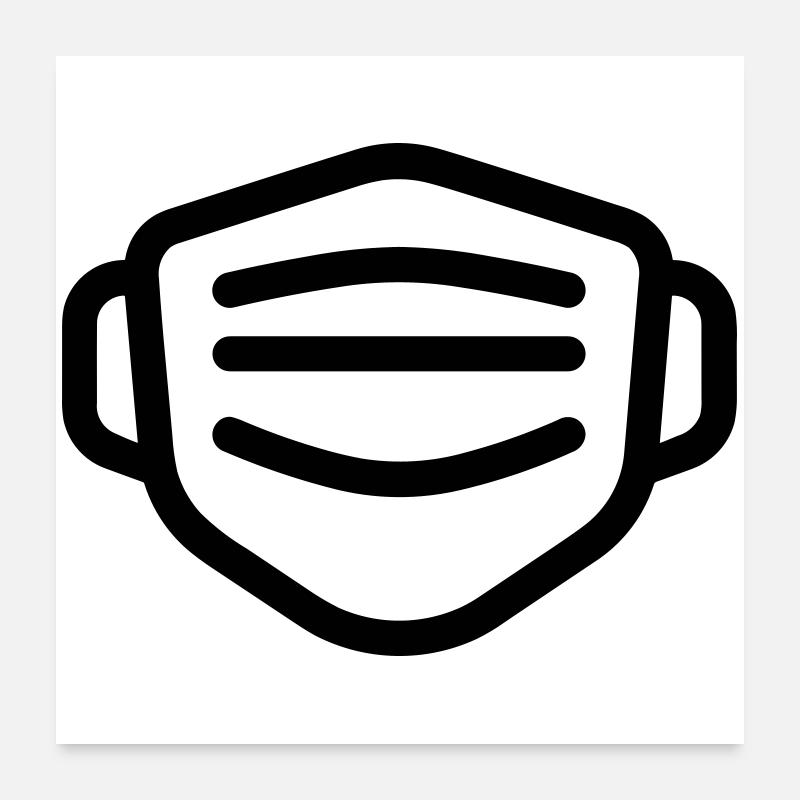 Maske Poster 60x60 cm
