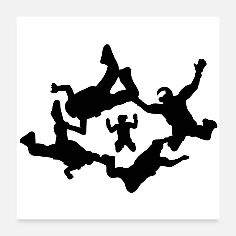 Skydiving Poster 60x60 cm