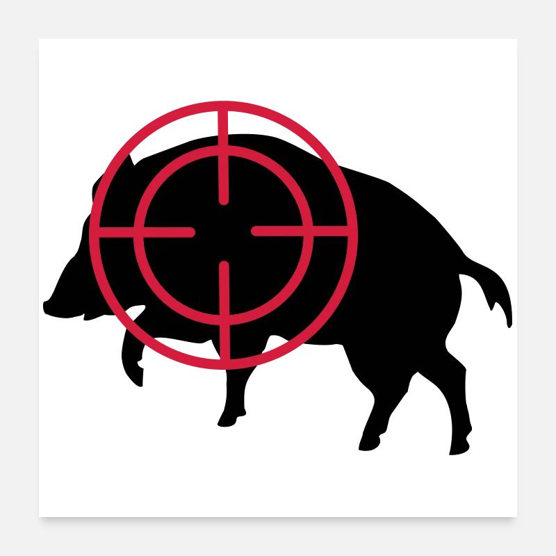 boar Poster 24" x 24" (60x60 cm)