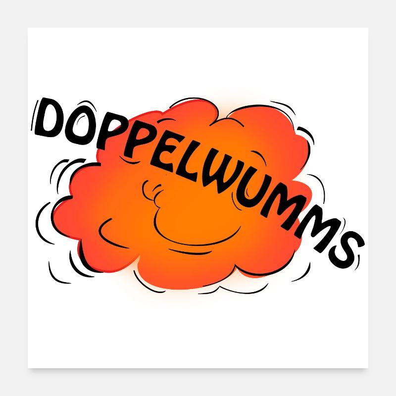 Doppelwumms Poster 60x60 cm