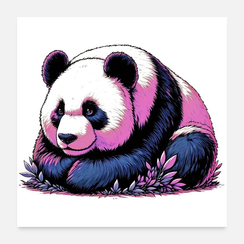 Panda Poster 60 x 60 cm
