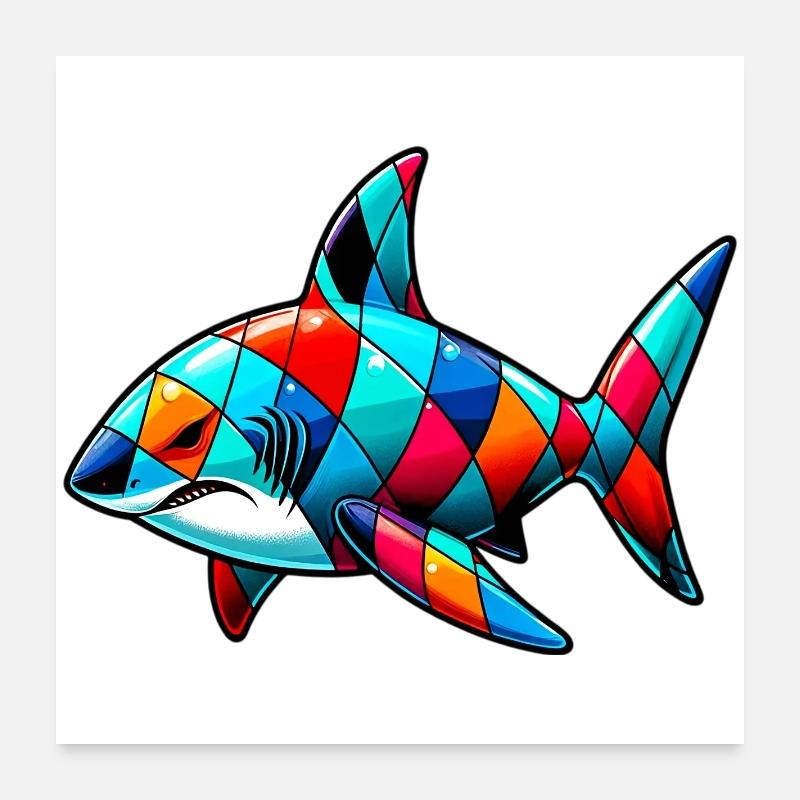 Requin Poster 60 x 60 cm
