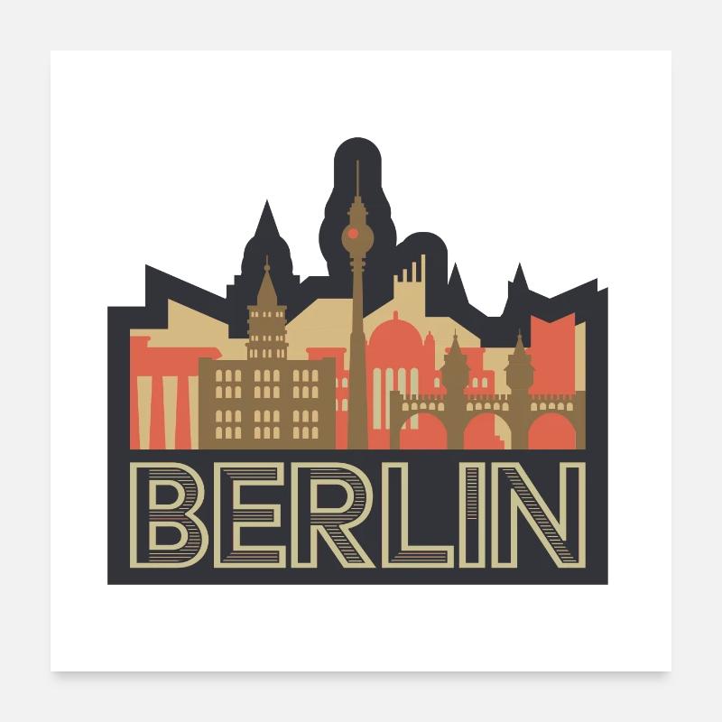 Horizon de Berlin Poster 60 x 60 cm