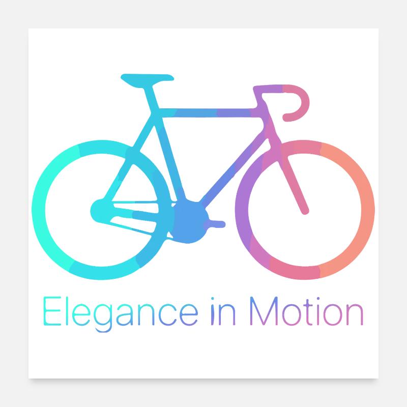 Bicyclette Élégance en Mouvement Poster 60 x 60 cm