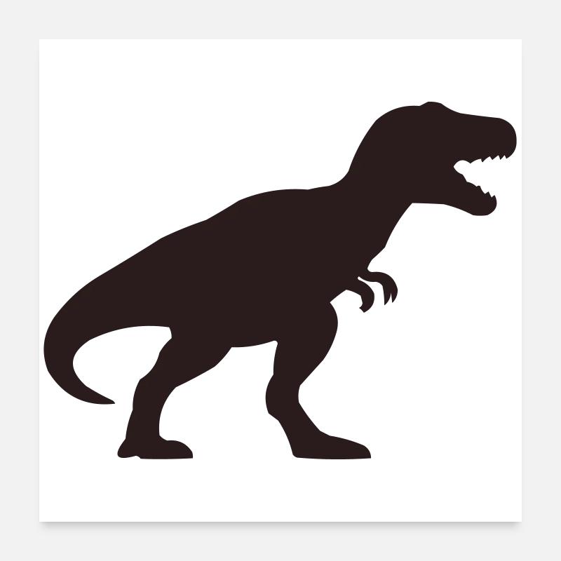 Dino Silhouette T-Rex Poster 60x60 cm