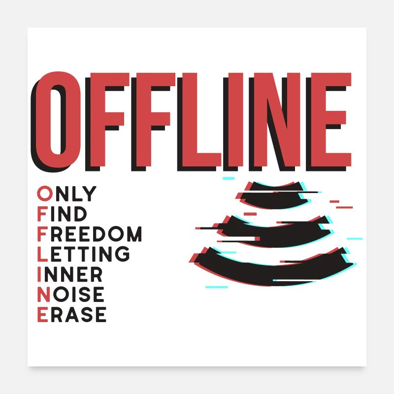 OFFLINE Poster 60x60 cm