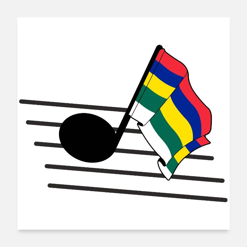 Drapeau musical de Terschelling – Ambiances insulaires Poster 60 x 60 cm